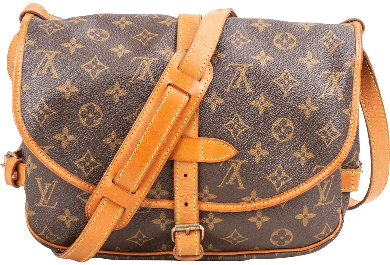 Louis Vuitton Louis Vuitton Canvas Monogram Saumur 30 Crossbody Bag Bruin