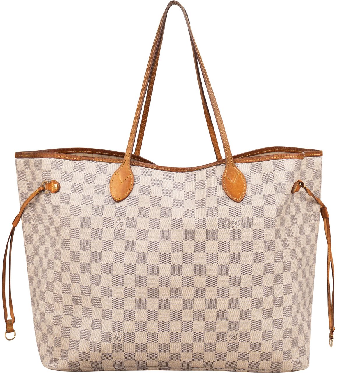 Louis Vuitton Louis Vuitton Damier Azur Monogram Neverfull GM Shopper Handbag Wit
