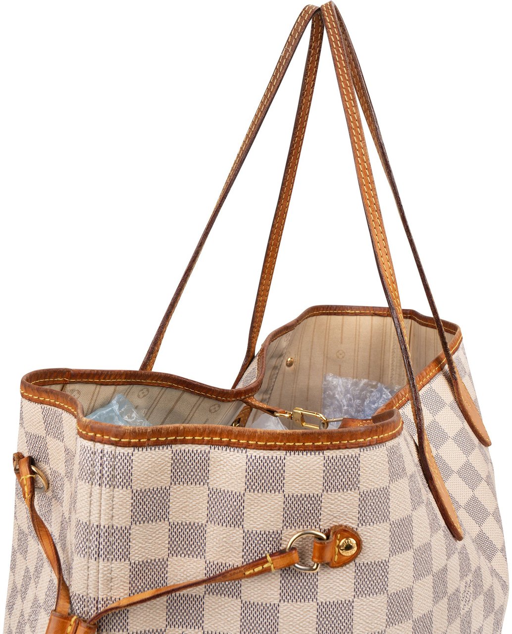Louis Vuitton Louis Vuitton Damier Azur Monogram Neverfull GM Shopper Handbag Wit
