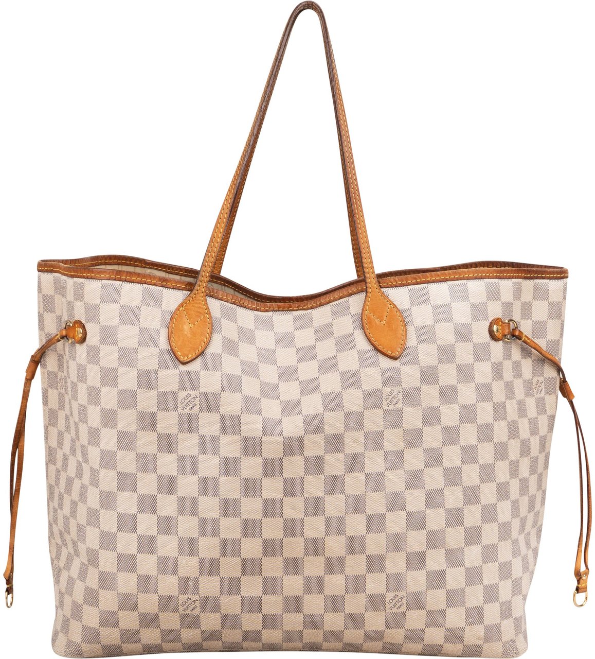 Louis Vuitton Louis Vuitton Damier Azur Monogram Neverfull GM Shopper Handbag Wit