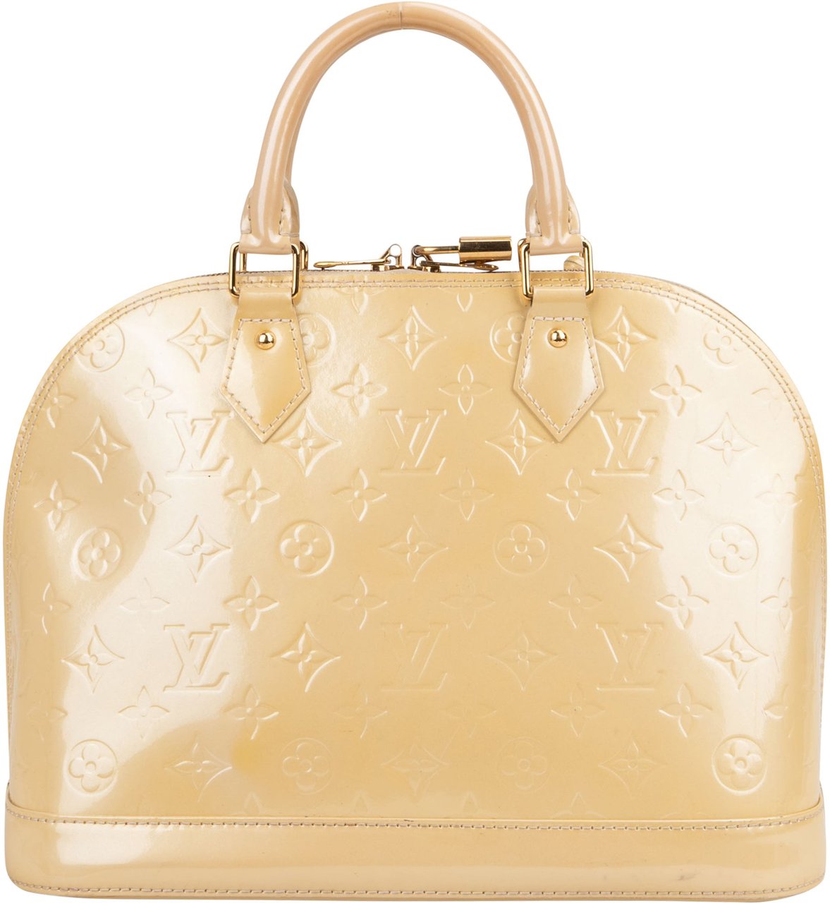 Louis Vuitton Louis Vuitton Vernis Monogram Alma PM Handbag Geel
