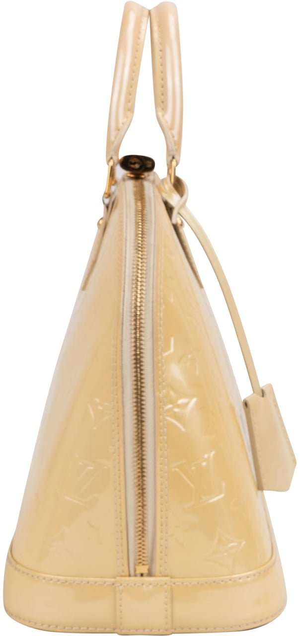 Louis Vuitton Louis Vuitton Vernis Monogram Alma PM Handbag Geel