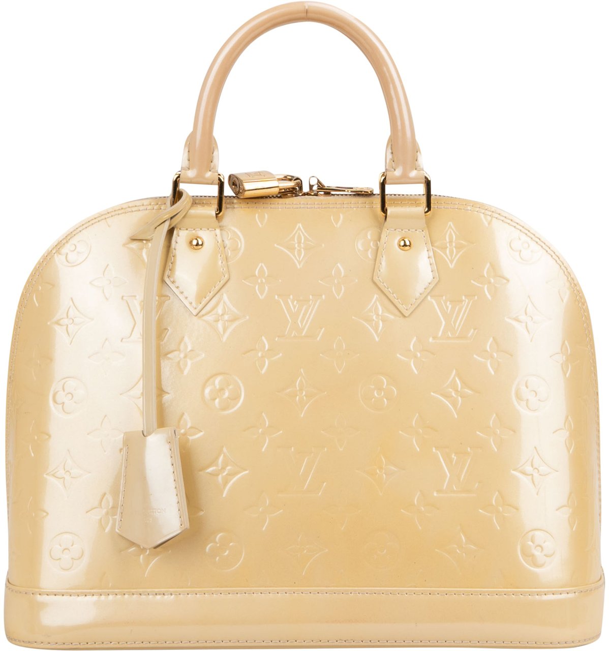 Louis Vuitton Louis Vuitton Vernis Monogram Alma PM Handbag Geel