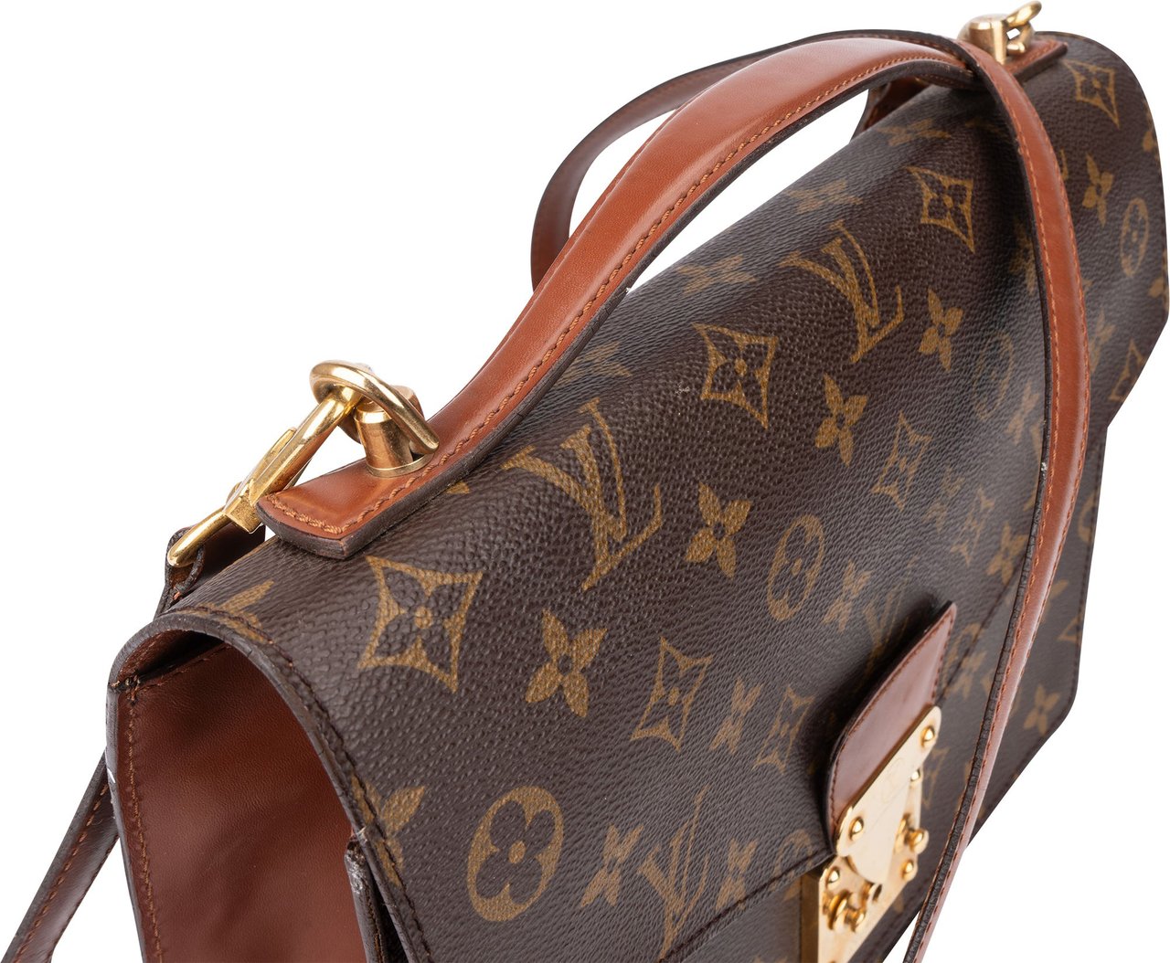 Louis Vuitton Louis Vuitton Canvas Monogram Monceau Handbag Bruin