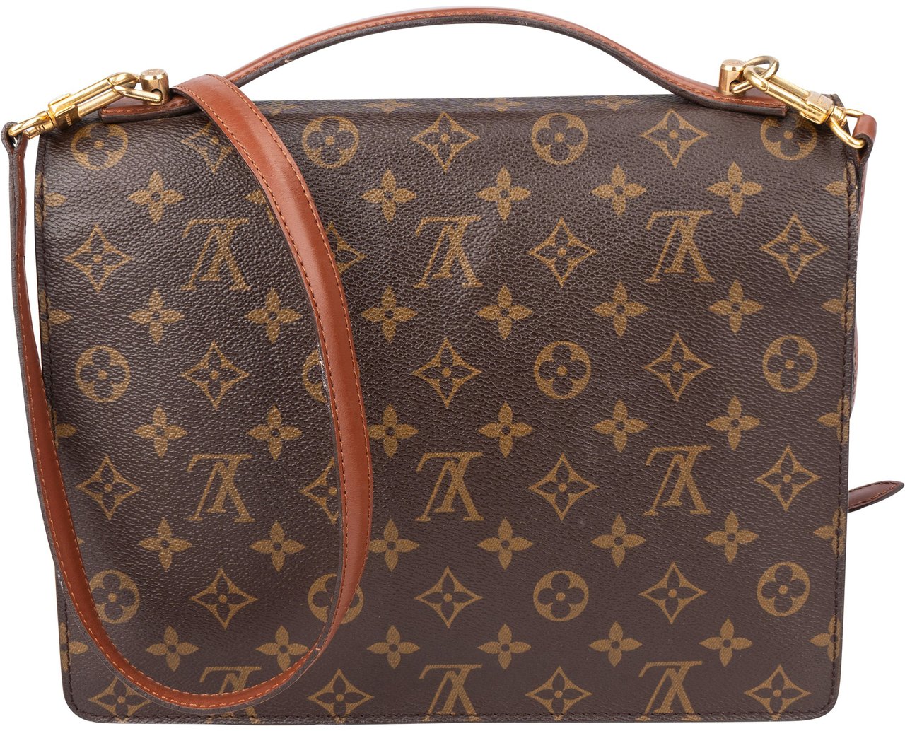 Louis Vuitton Louis Vuitton Canvas Monogram Monceau Handbag Bruin