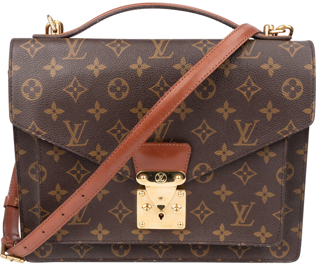 Louis Vuitton Louis Vuitton Canvas Monogram Monceau Handbag Bruin
