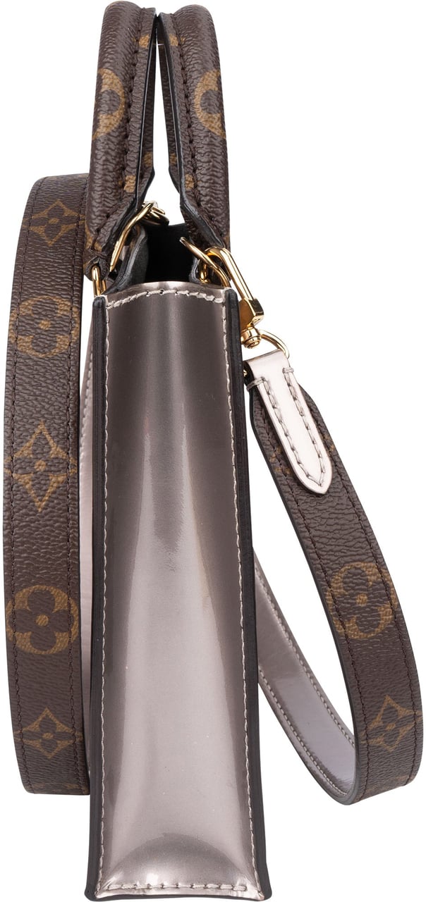 Louis Vuitton Louis Vuitton Vernis Monogram Petite Sac Plat Handbag Donkergrijs