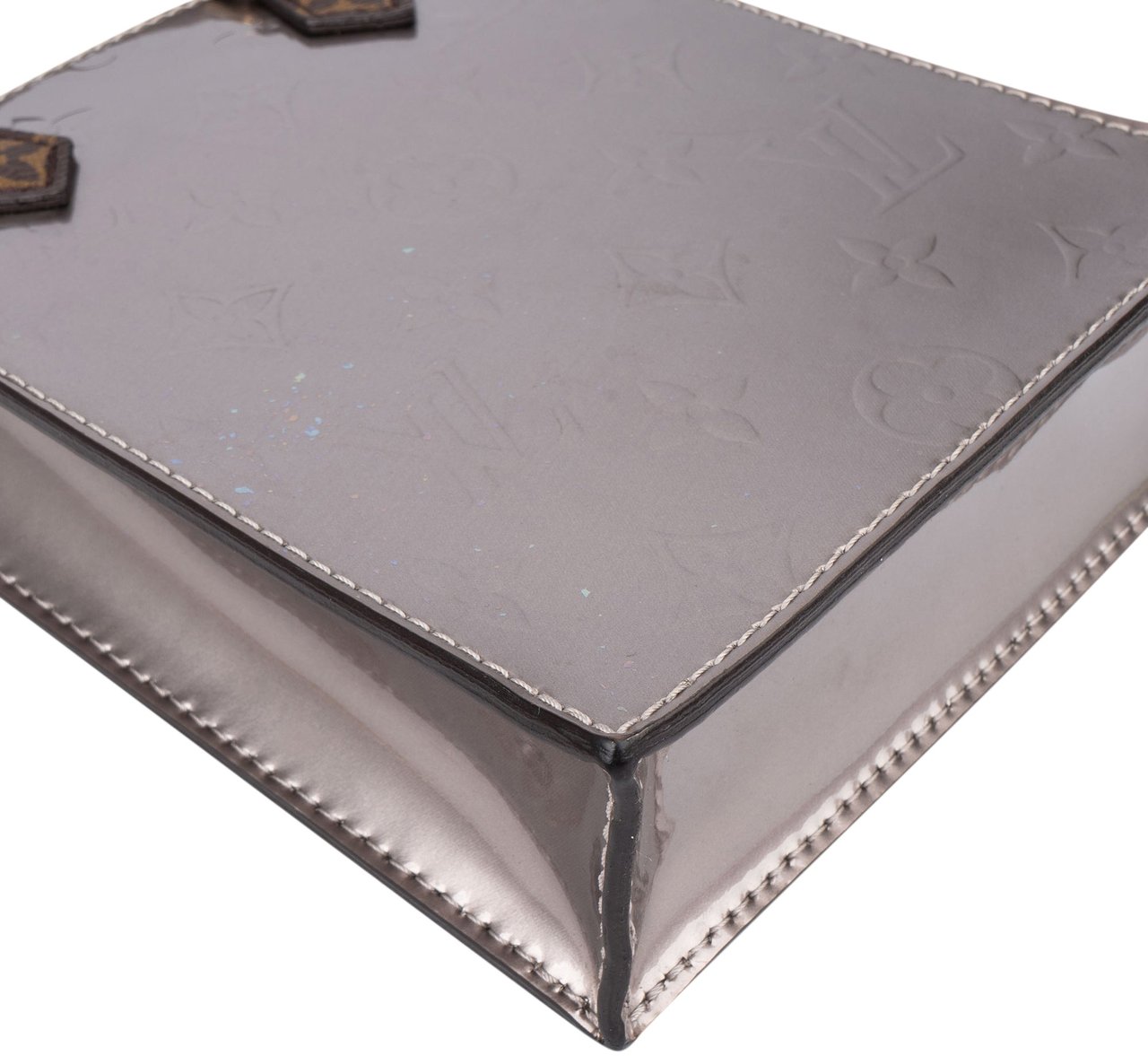 Louis Vuitton Louis Vuitton Vernis Monogram Petite Sac Plat Handbag Donkergrijs