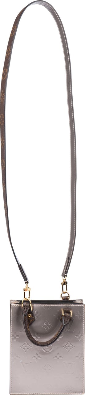 Louis Vuitton Vernis Monogram Petite Sac Plat Handbag Donkergrijs