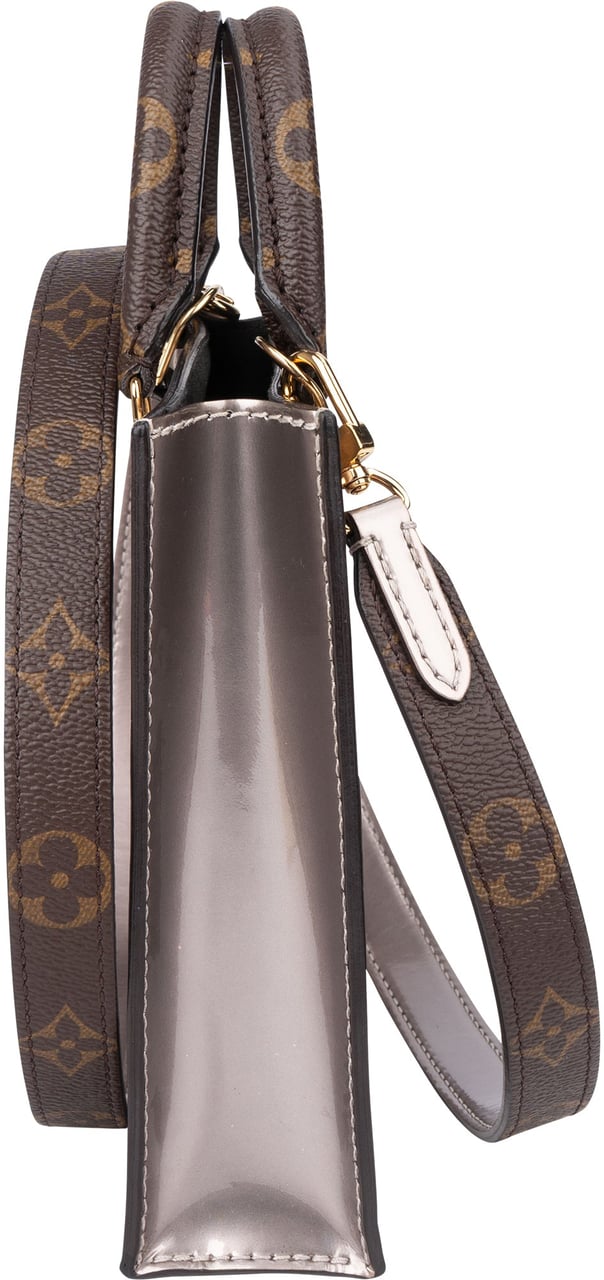 Louis Vuitton Vernis Monogram Petite Sac Plat Handbag Donkergrijs