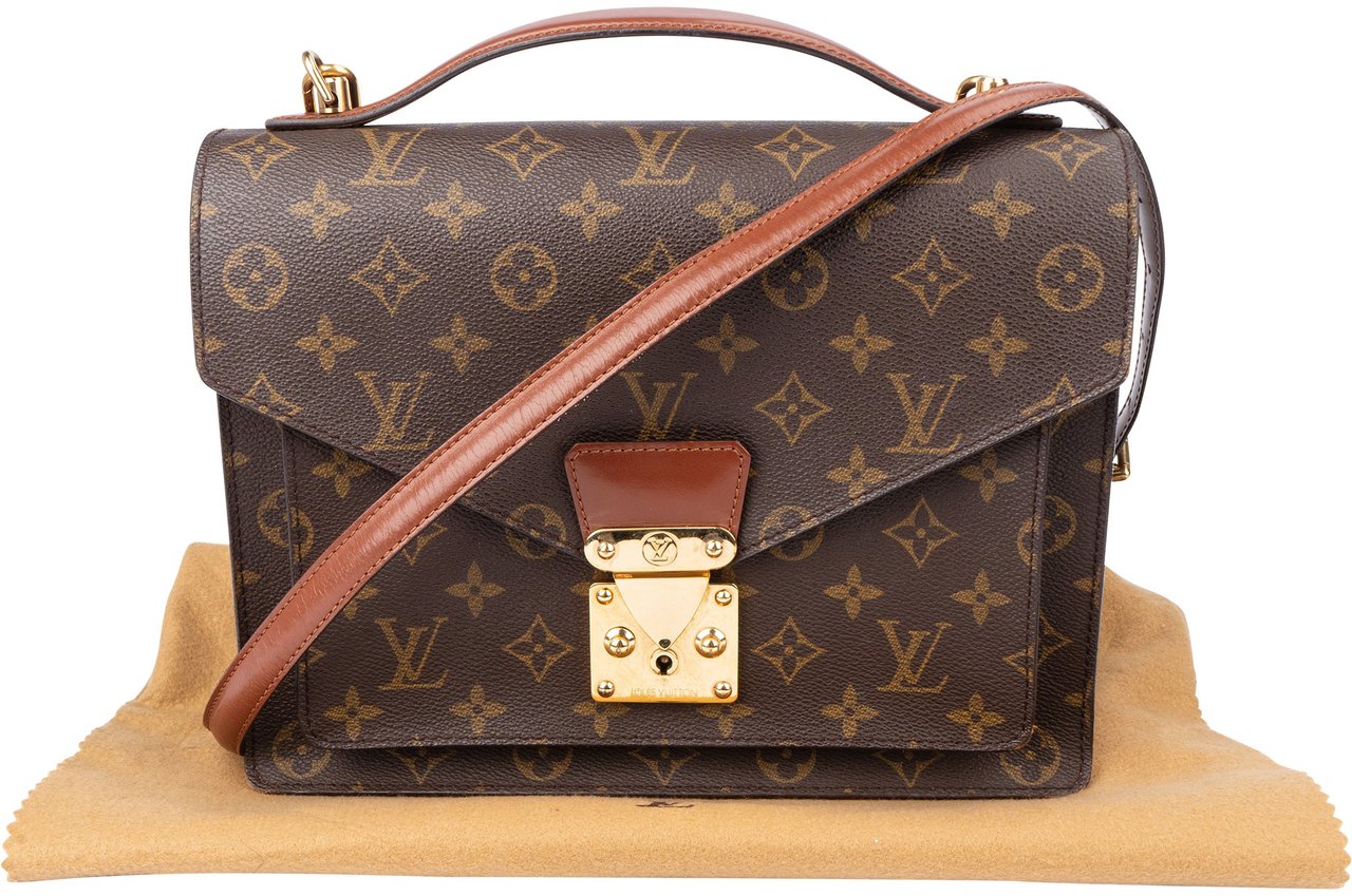 Louis Vuitton Louis Vuitton Canvas Monogram Monceau Handbag Bruin
