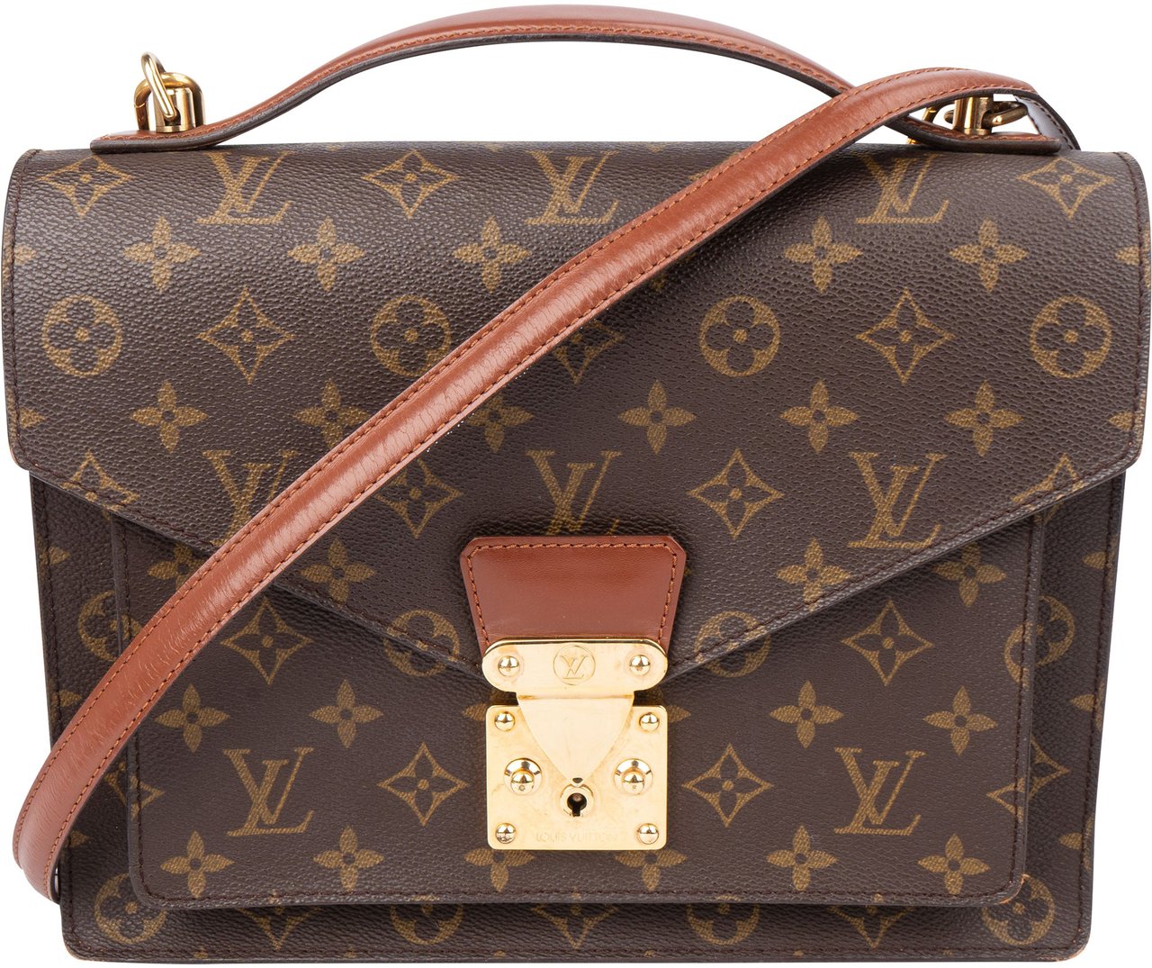 Louis Vuitton Louis Vuitton Canvas Monogram Monceau Handbag Bruin