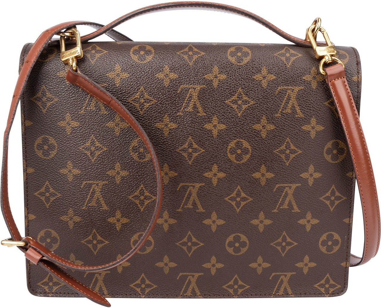 Louis Vuitton Louis Vuitton Canvas Monogram Monceau Handbag Bruin