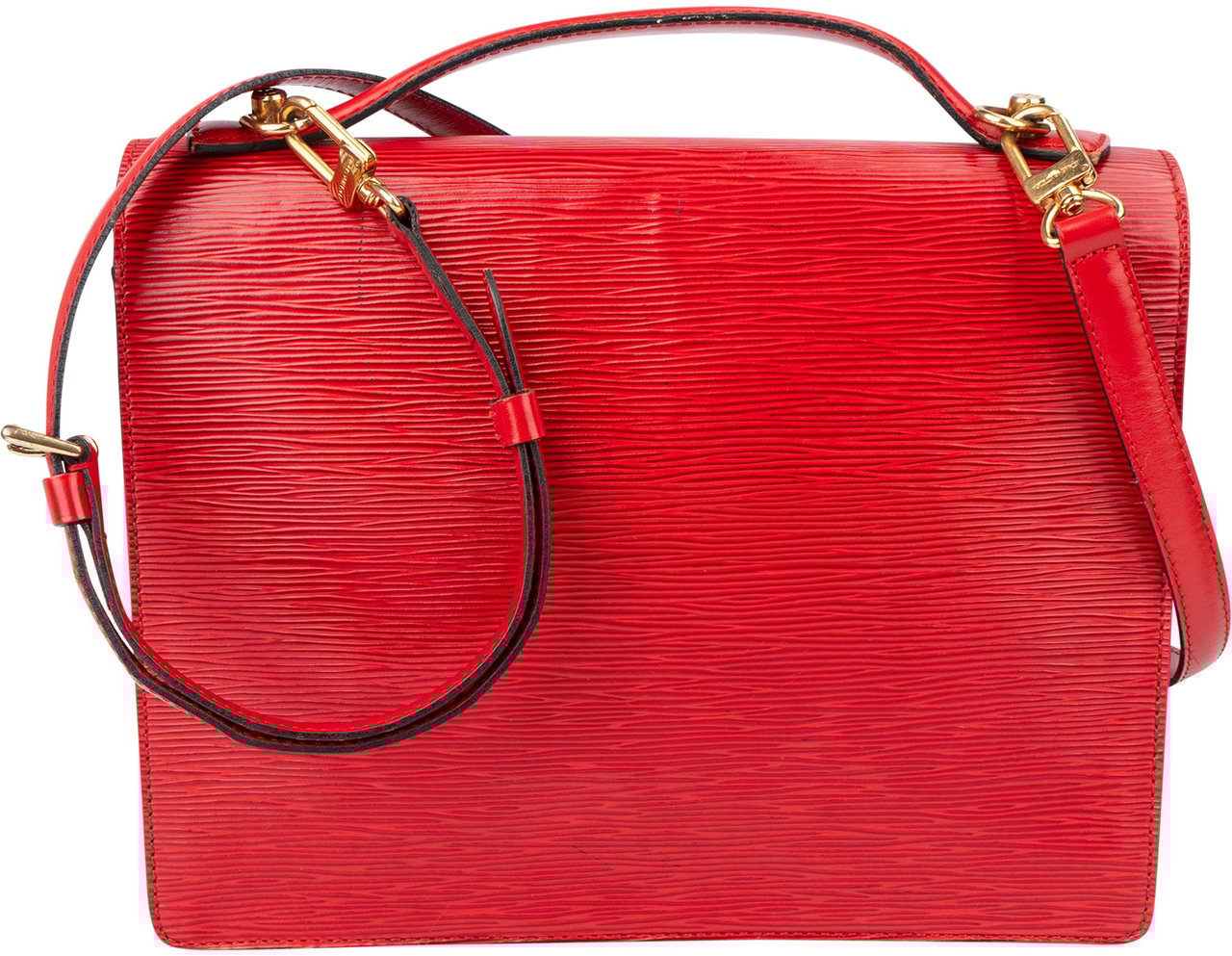 Louis Vuitton Louis Vuitton Rouge Epi Leather Monceau Handbag Rood