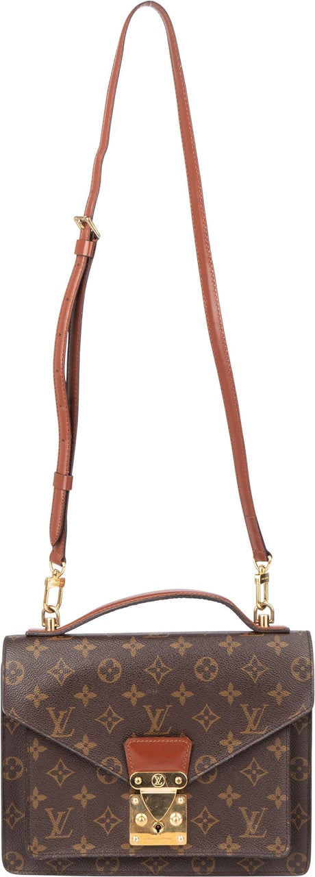 Louis Vuitton Louis Vuitton Canvas Monogram Monceau Handbag Bruin