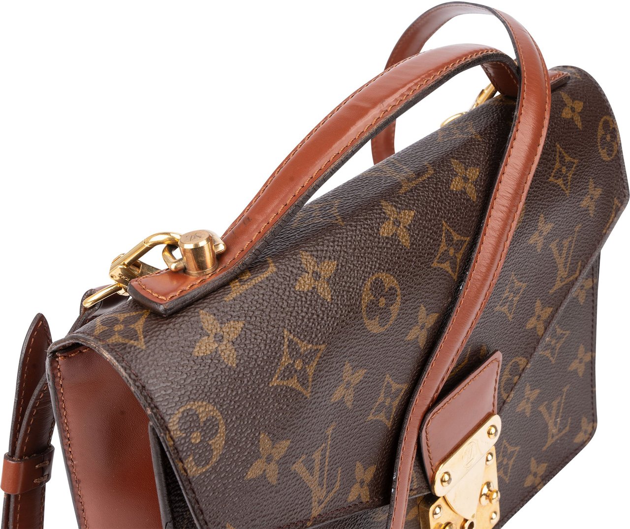 Louis Vuitton Louis Vuitton Canvas Monogram Monceau Handbag Bruin