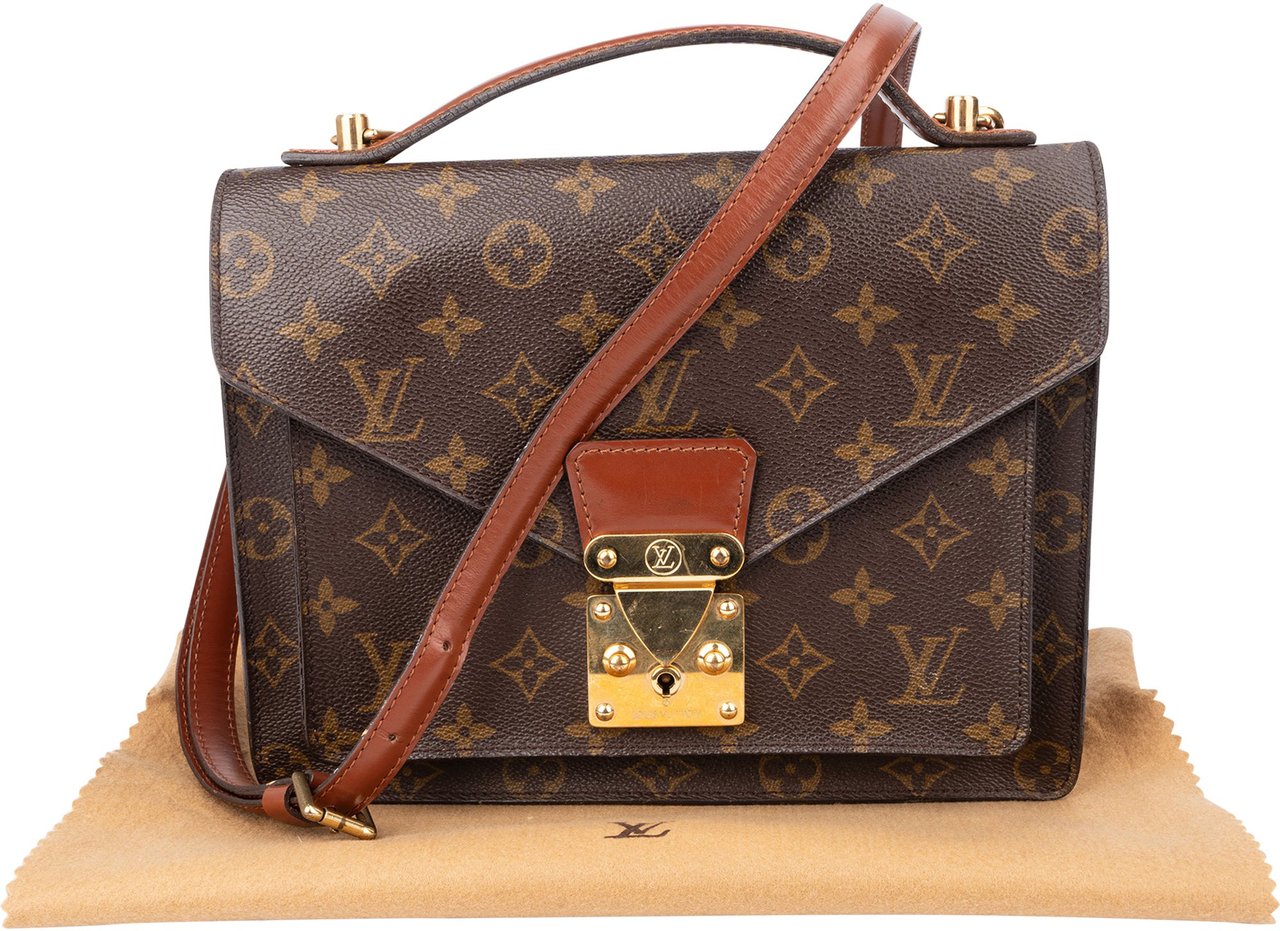 Louis Vuitton Louis Vuitton Canvas Monogram Monceau Handbag Bruin