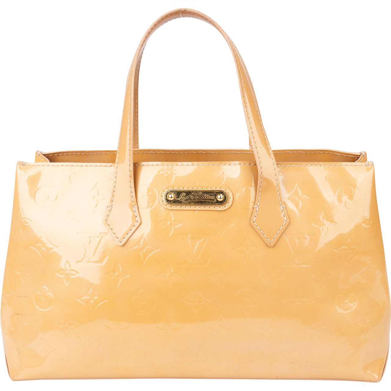 Louis Vuitton Louis Vuitton Vernis Monogram Wilshire Handbag Geel