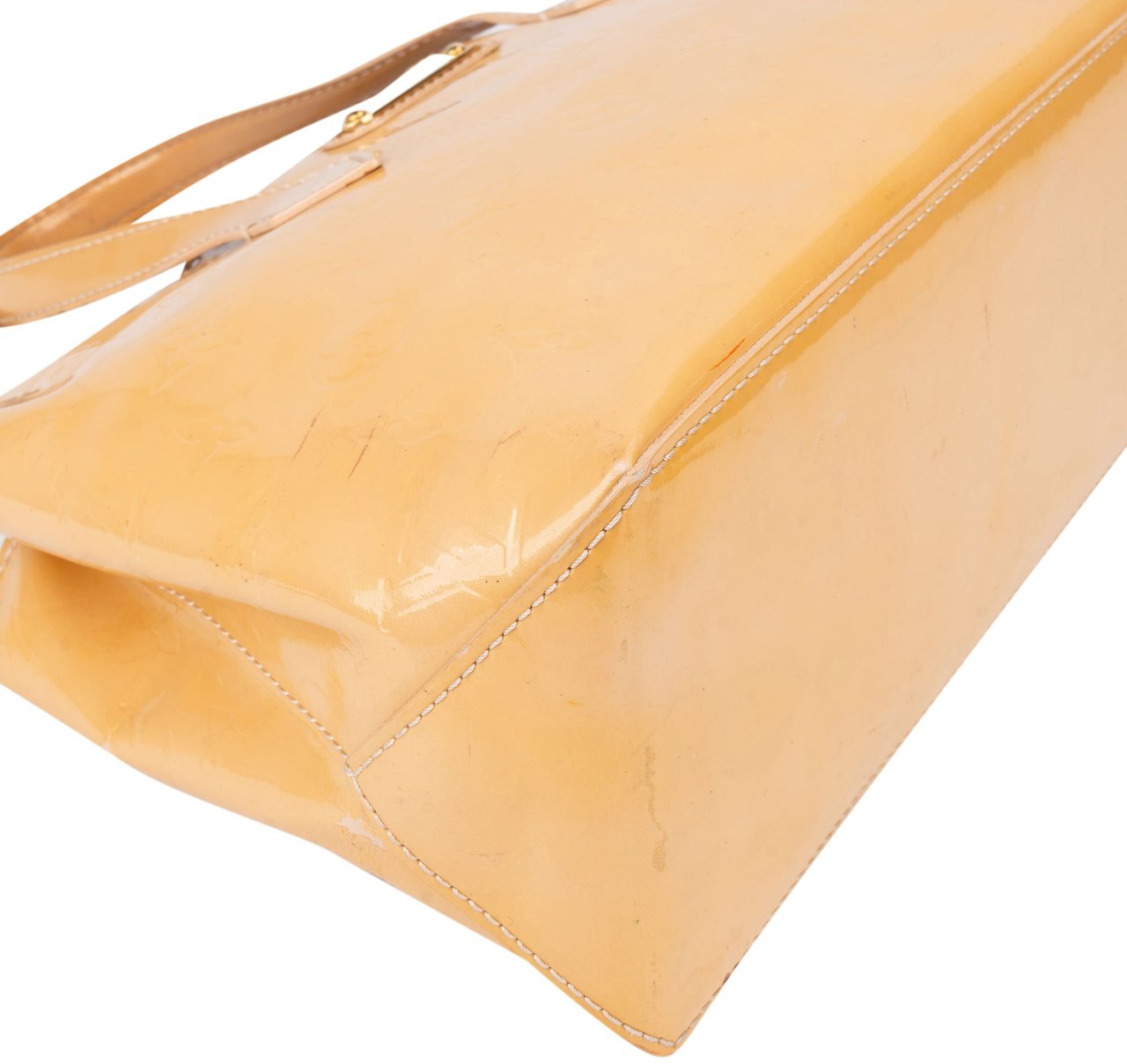 Louis Vuitton Louis Vuitton Vernis Monogram Wilshire Handbag Geel