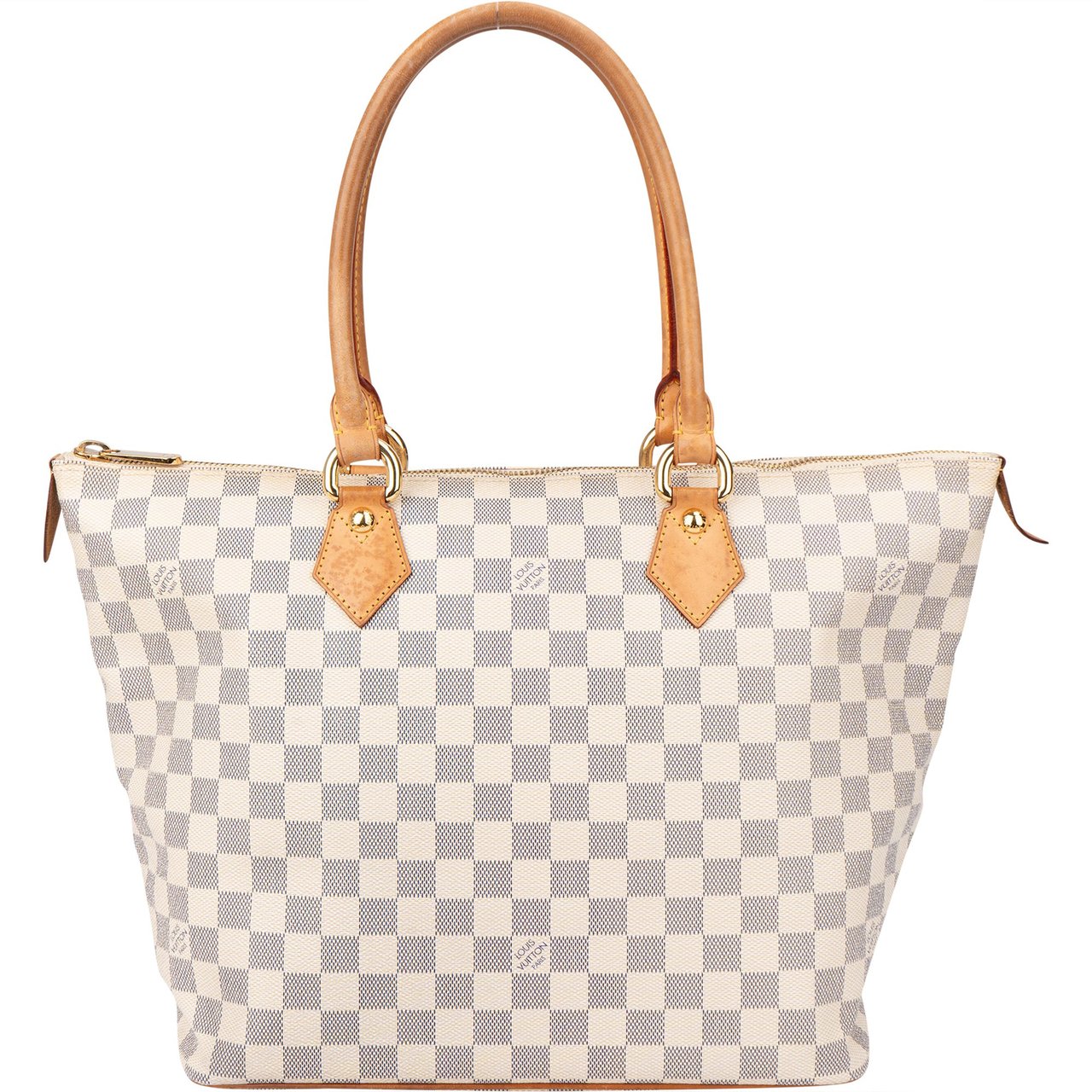 Louis Vuitton Louis Vuitton Damier Azur Monogram Saleya GM Handbag Wit