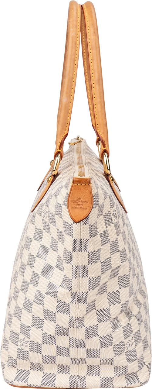 Louis Vuitton Louis Vuitton Damier Azur Monogram Saleya GM Handbag Wit
