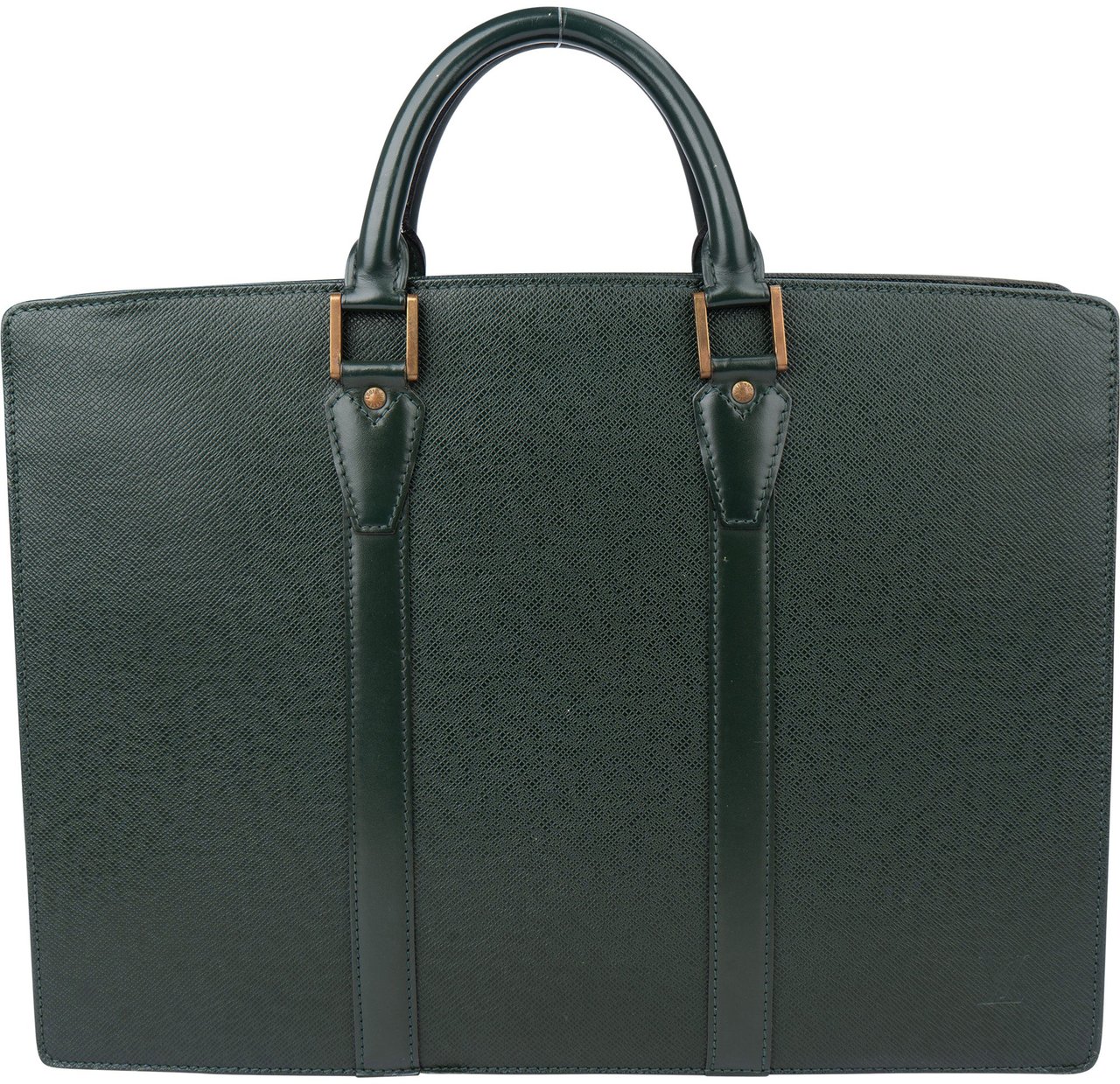 Louis Vuitton Louis Vuitton Green Taiga Leather Porte Documents Lozan Handbag Groen