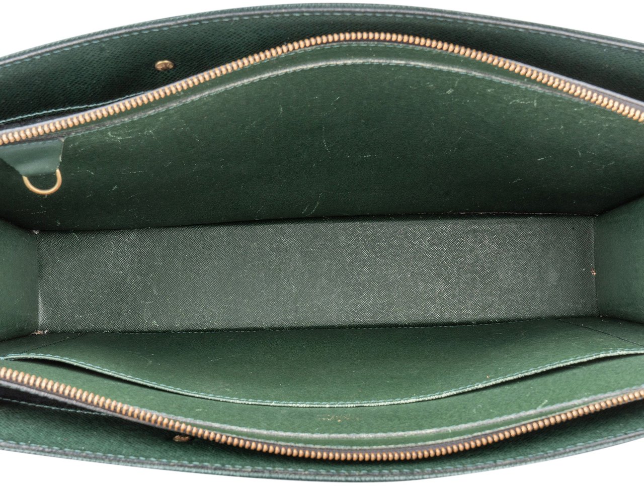 Louis Vuitton Louis Vuitton Green Taiga Leather Porte Documents Lozan Handbag Groen