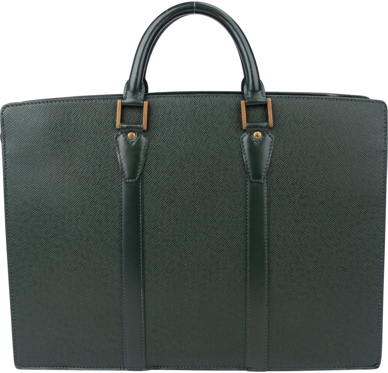 Louis Vuitton Green Taiga Leather Porte Documents Lozan Handbag Groen