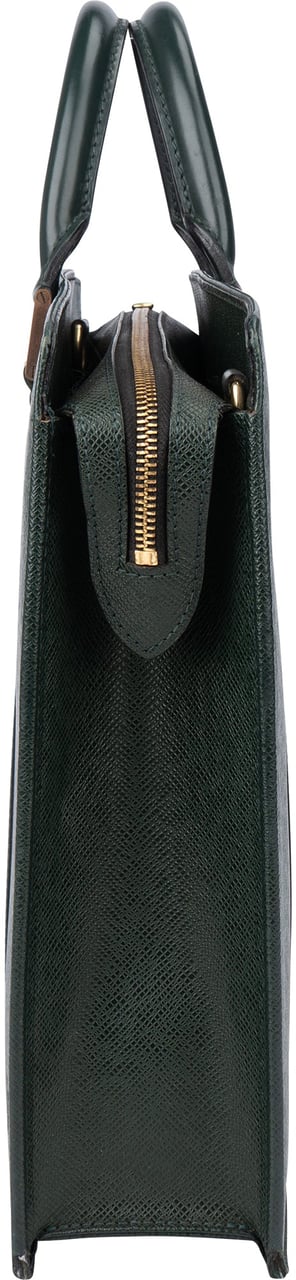 Louis Vuitton Green Taiga Leather Porte Documents Lozan Handbag Groen