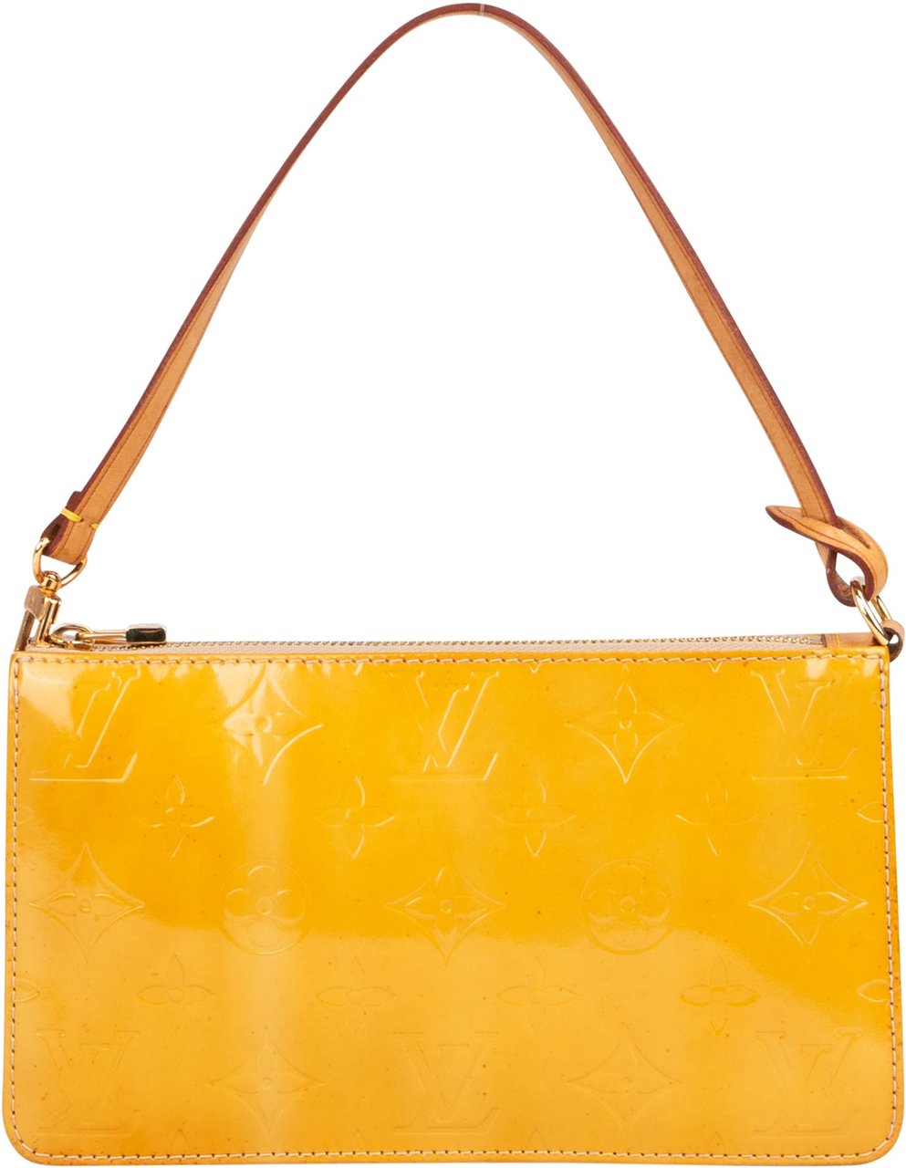 Louis Vuitton Vernis Monogram Lexington Pochette Handbag Geel