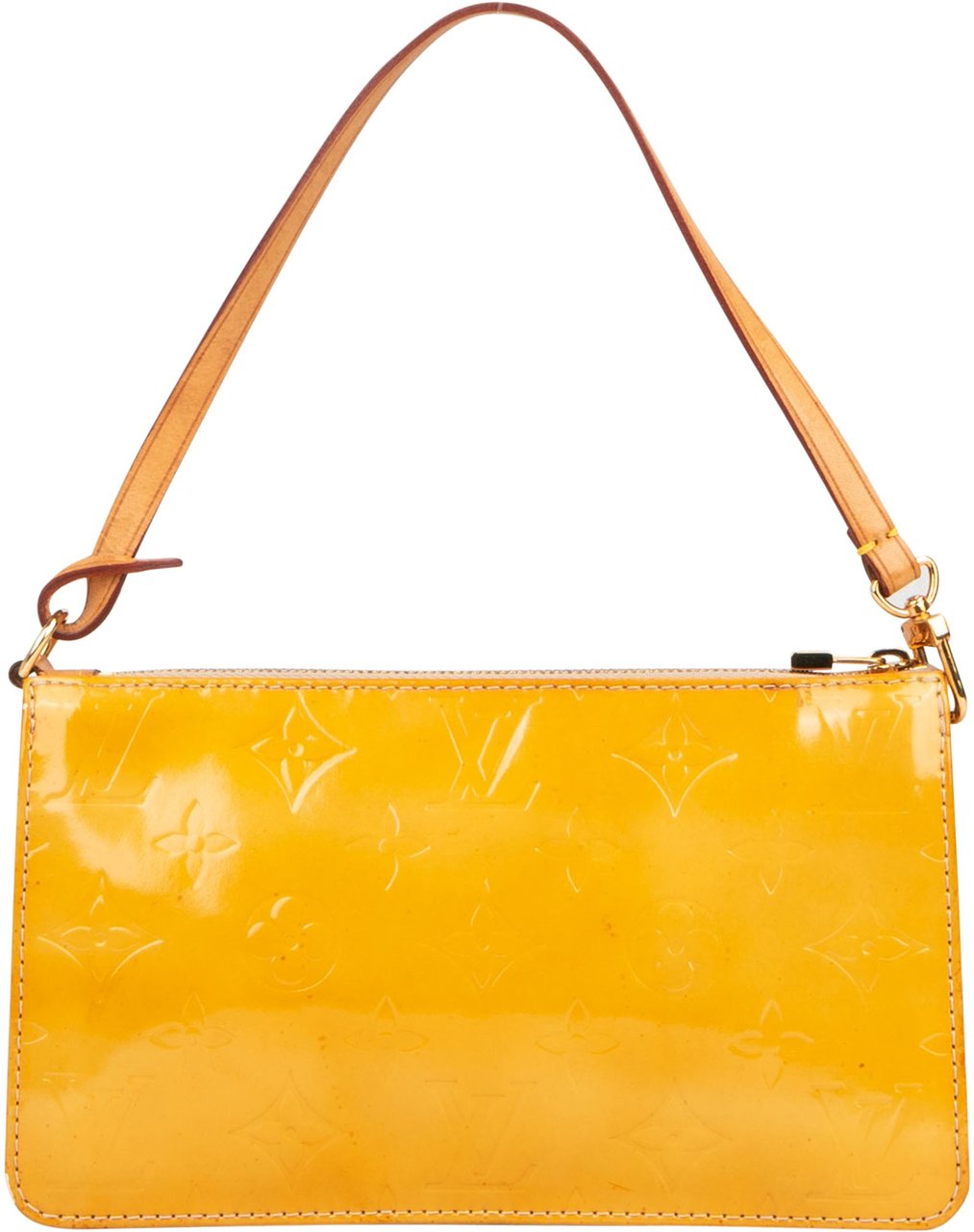 Louis Vuitton Vernis Monogram Lexington Pochette Handbag Geel