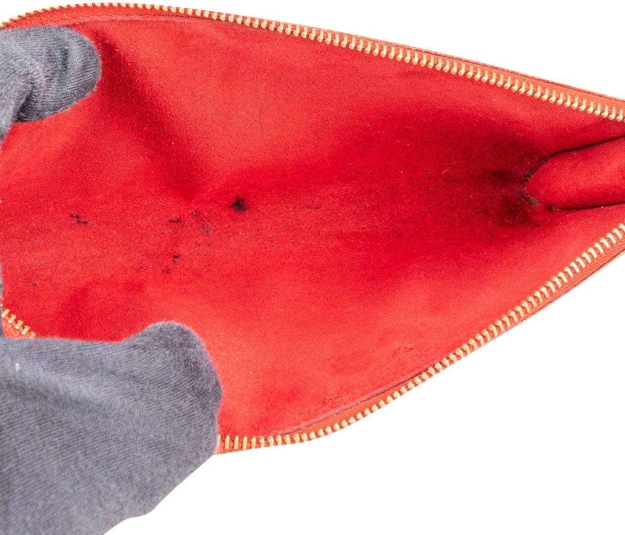 Louis Vuitton Louis Vuitton Rouge Epi Leather Pochette Accessoire Handbag Rood