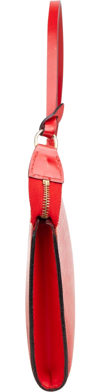 Louis Vuitton Louis Vuitton Rouge Epi Leather Pochette Accessoire Handbag Rood