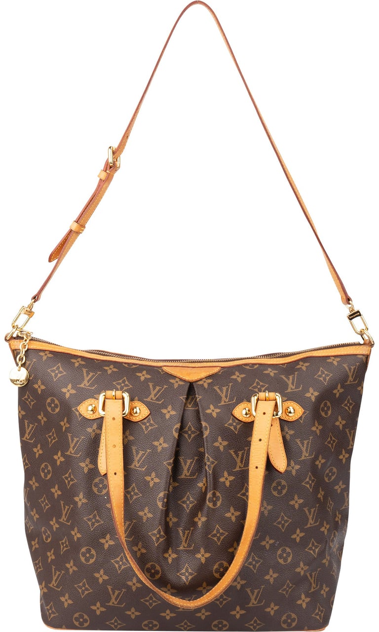 Louis Vuitton Louis Vuitton Canvas Monogram Palermo GM Handbag Bruin