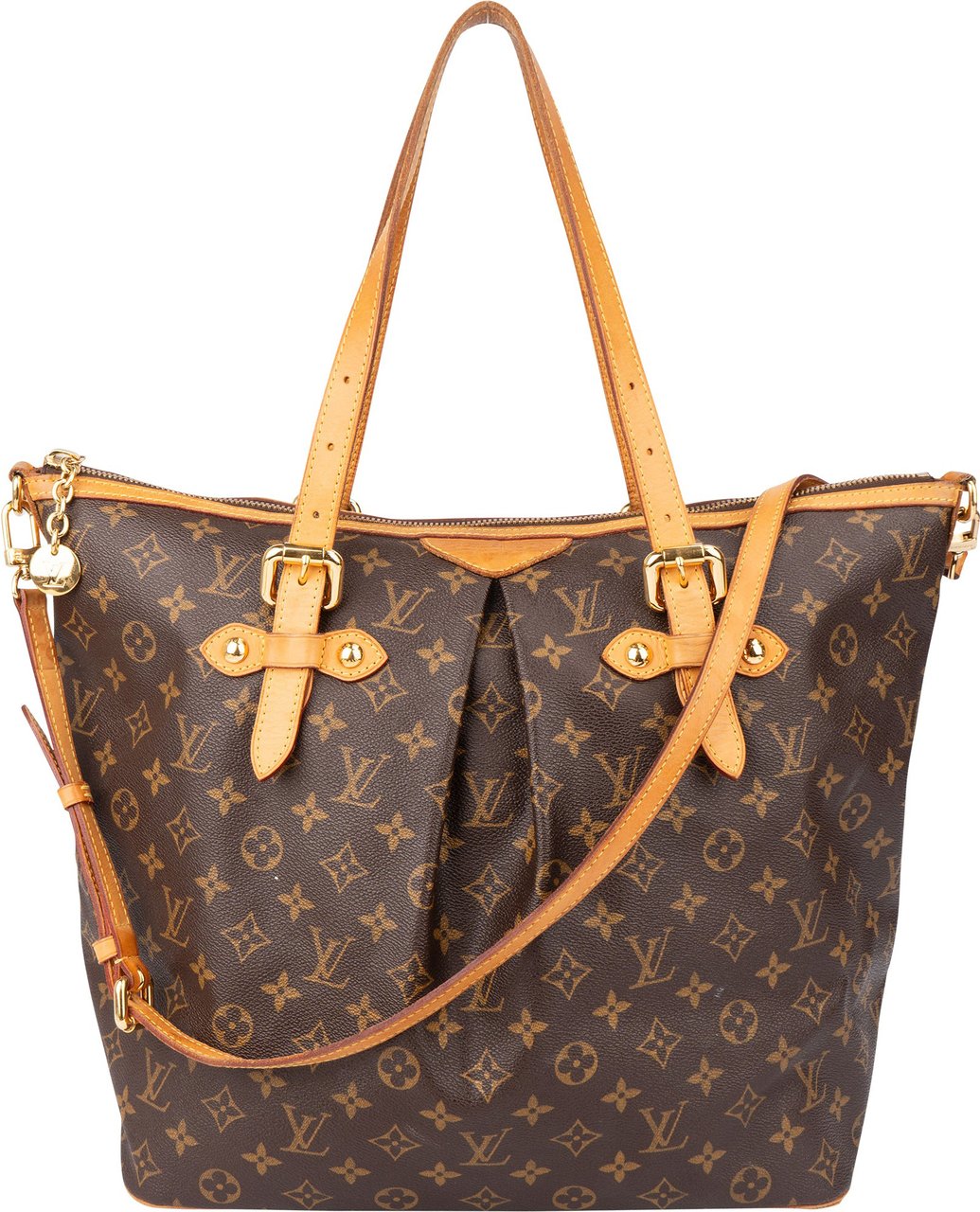 Louis Vuitton Louis Vuitton Canvas Monogram Palermo GM Handbag Bruin