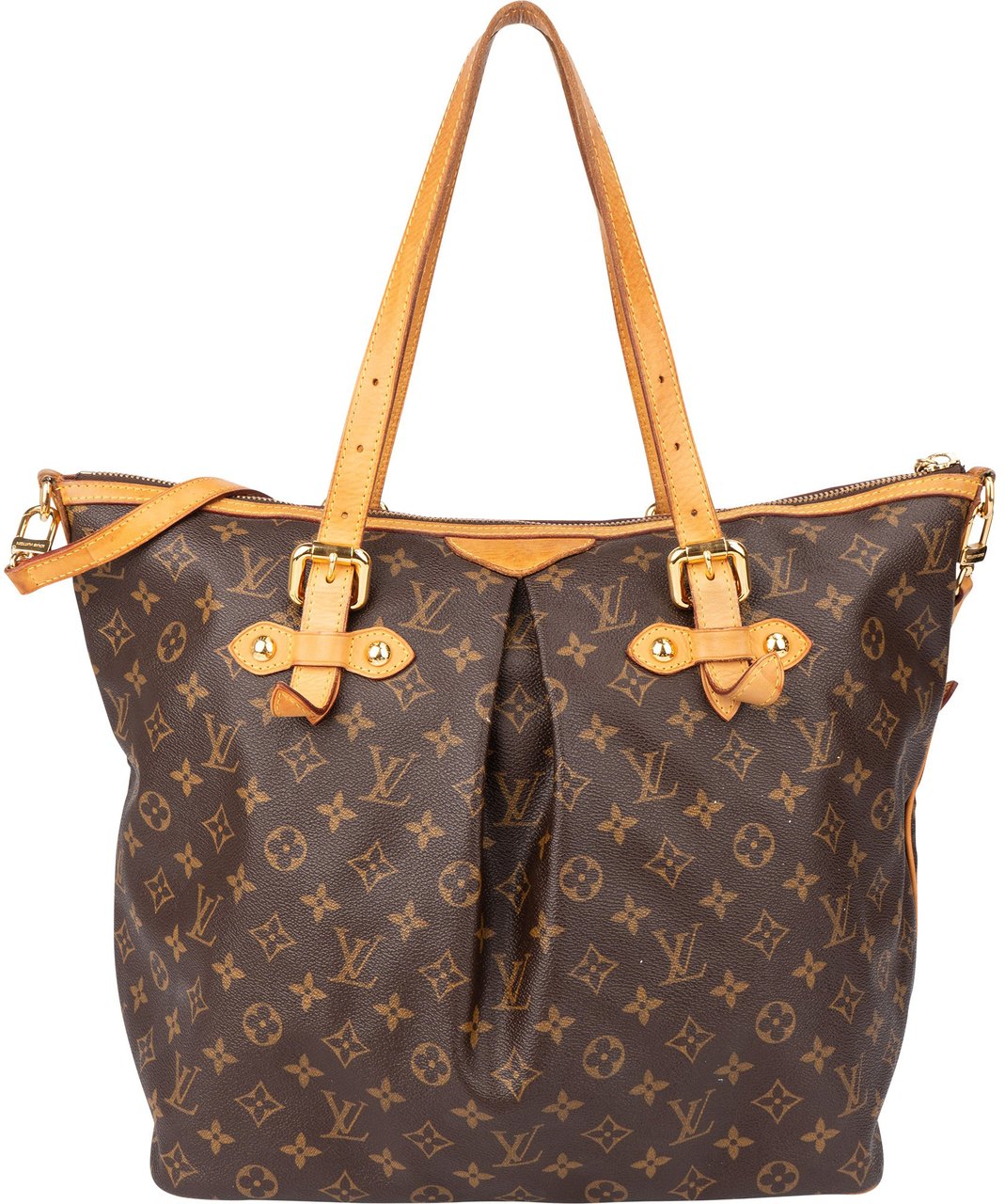 Louis Vuitton Louis Vuitton Canvas Monogram Palermo GM Handbag Bruin