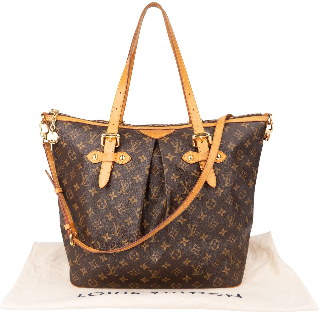 Louis Vuitton Louis Vuitton Canvas Monogram Palermo GM Handbag Bruin