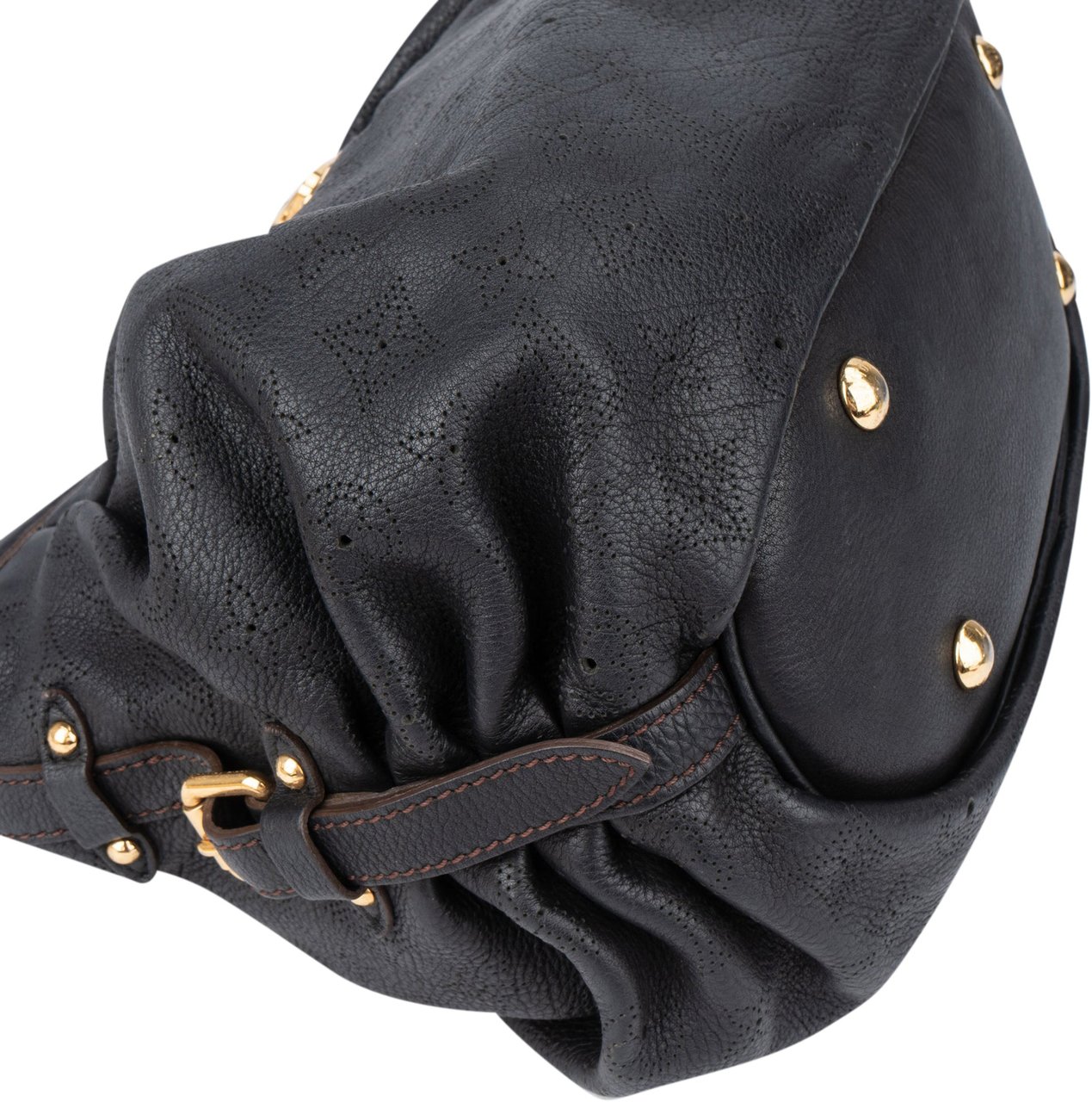 Louis Vuitton Louis Vuitton Leather Monogram Mahina Shoulder Bag Blauw