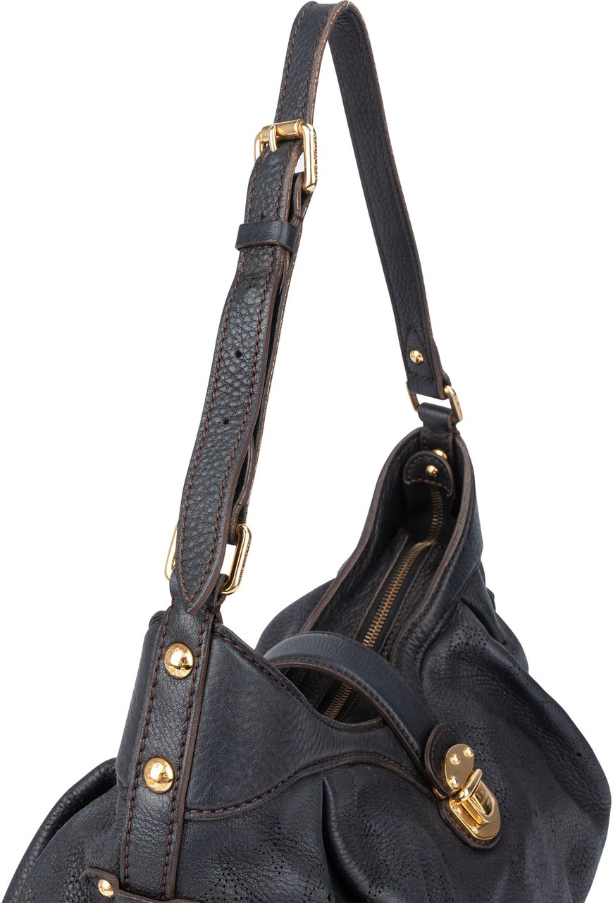 Louis Vuitton Louis Vuitton Leather Monogram Mahina Shoulder Bag Blauw