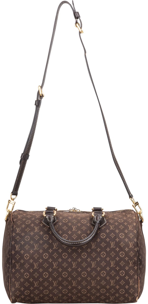 Louis Vuitton Mini Lin Monogram Speedy 30 Handbag Bruin