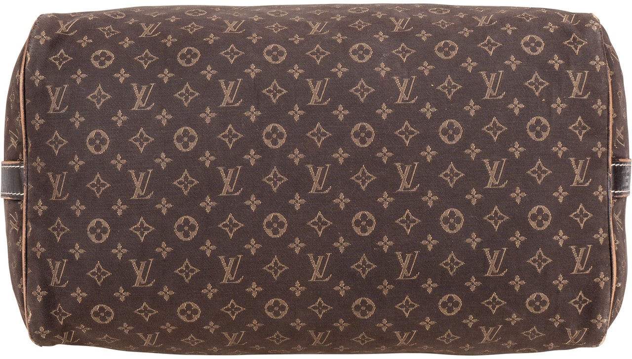 Louis Vuitton Mini Lin Monogram Speedy 30 Handbag Bruin