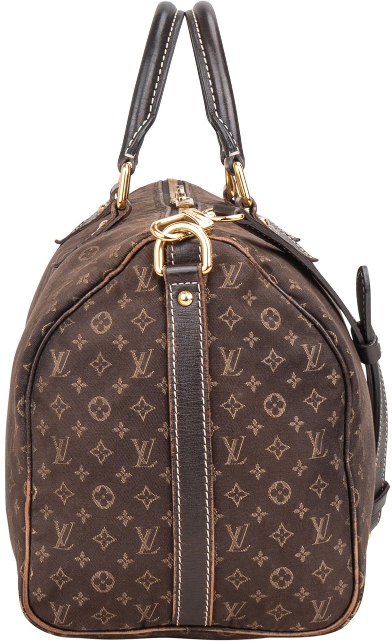 Louis Vuitton Mini Lin Monogram Speedy 30 Handbag Bruin