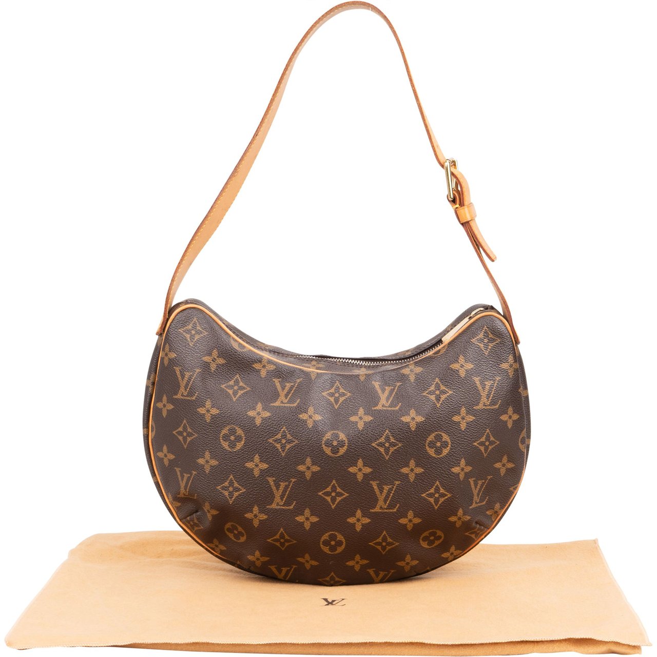 Louis Vuitton Louis Vuitton Canvas Monogram Croissant MM Shoulder Bag Bruin