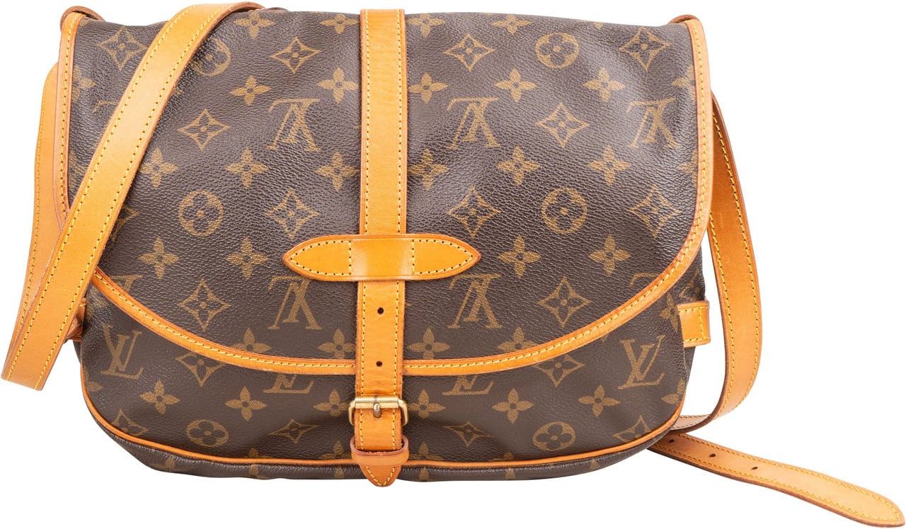 Louis Vuitton Louis Vuitton Canvas Monogram Saumur 30 Crossbody Bag Bruin