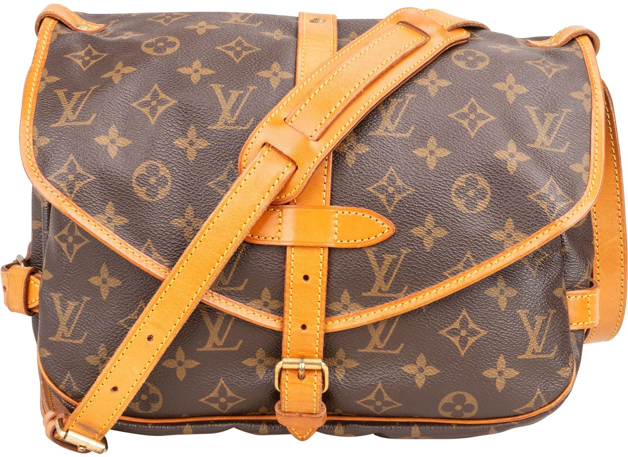 Louis Vuitton Louis Vuitton Canvas Monogram Saumur 30 Crossbody Bag Bruin