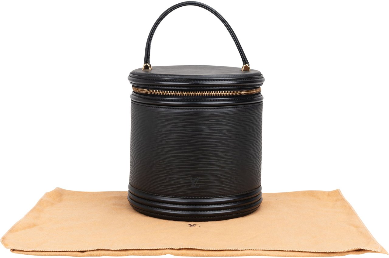 Louis Vuitton Louis Vuitton Noir Epi Leather Cannes Vanity Handbag Zwart
