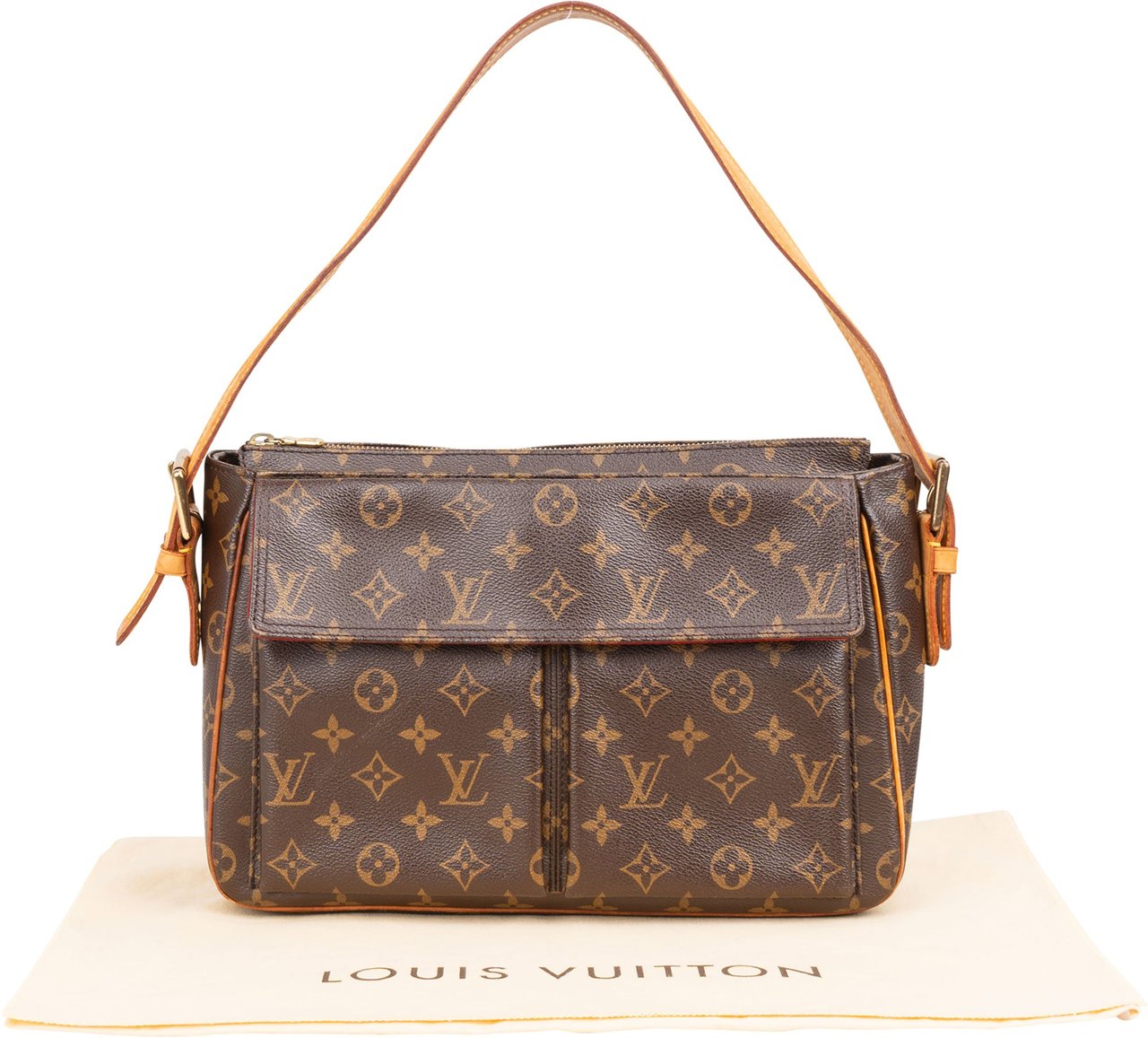 Louis Vuitton Louis Vuitton Canvas Monogram Multiple Cite Handbag Bruin