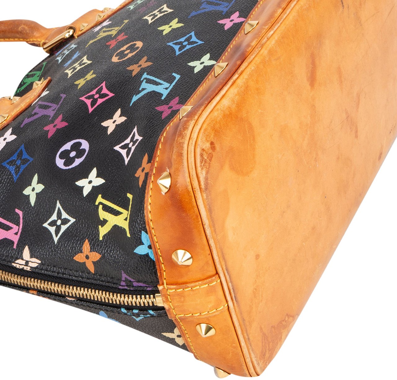 Louis Vuitton Limited Murakami Multicolor Alma PM Handbag Zwart
