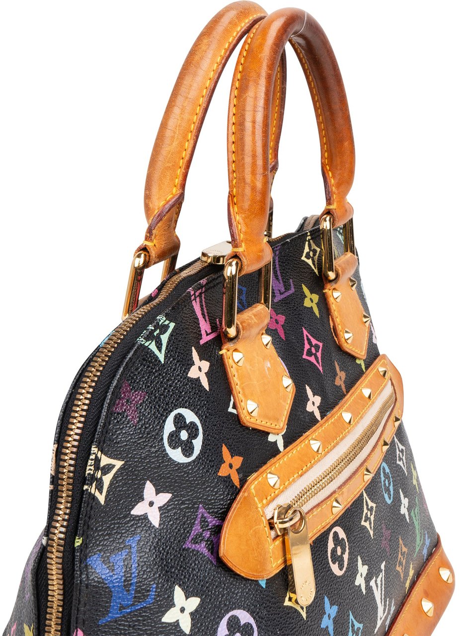 Louis Vuitton Limited Murakami Multicolor Alma PM Handbag Zwart