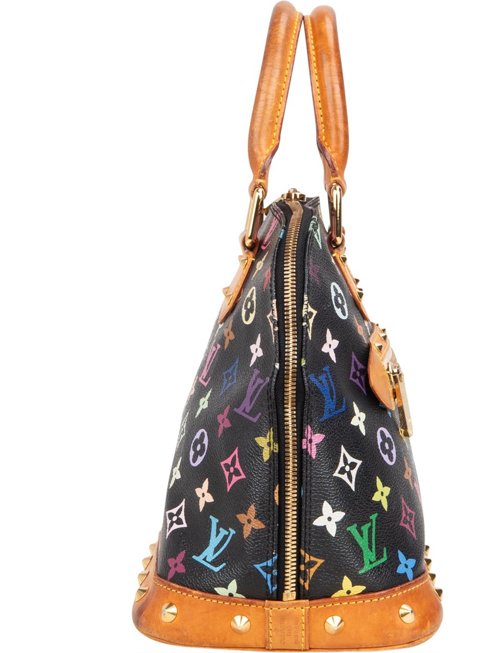Louis Vuitton Limited Murakami Multicolor Alma PM Handbag Zwart